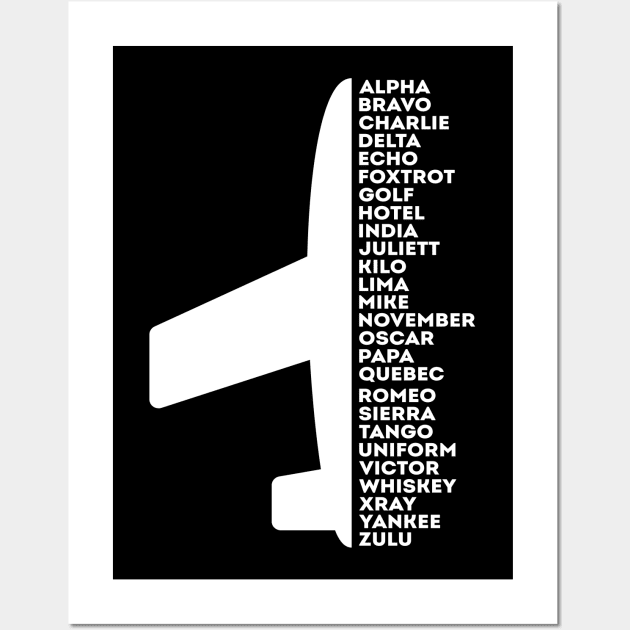 Plane and Phonetic Alphabet Wall Art by VFR Zone